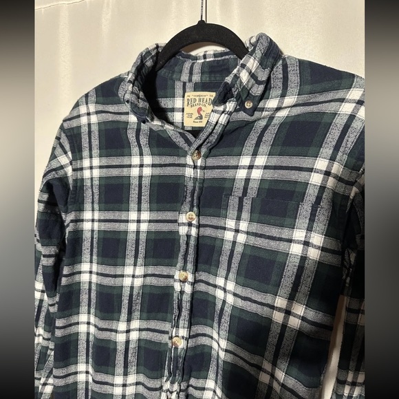 Redhead Brand Co. Men’s Flannel Bundle Size Small 100% Cotton Green And Red - Picture 7 of 10